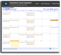 Online Church Calendar Baptist Rockford